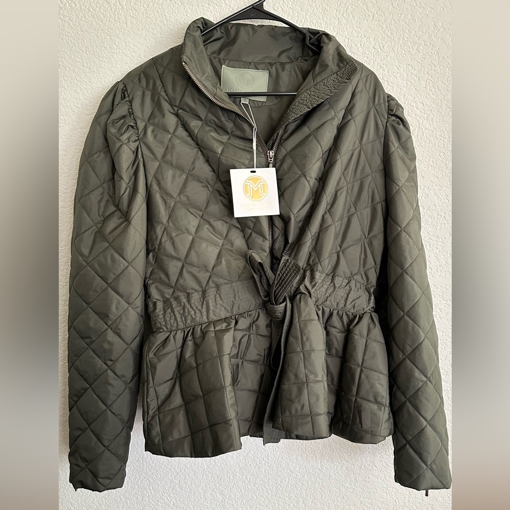 Marie Oliver Dark Green Quilted Puffer Jacket